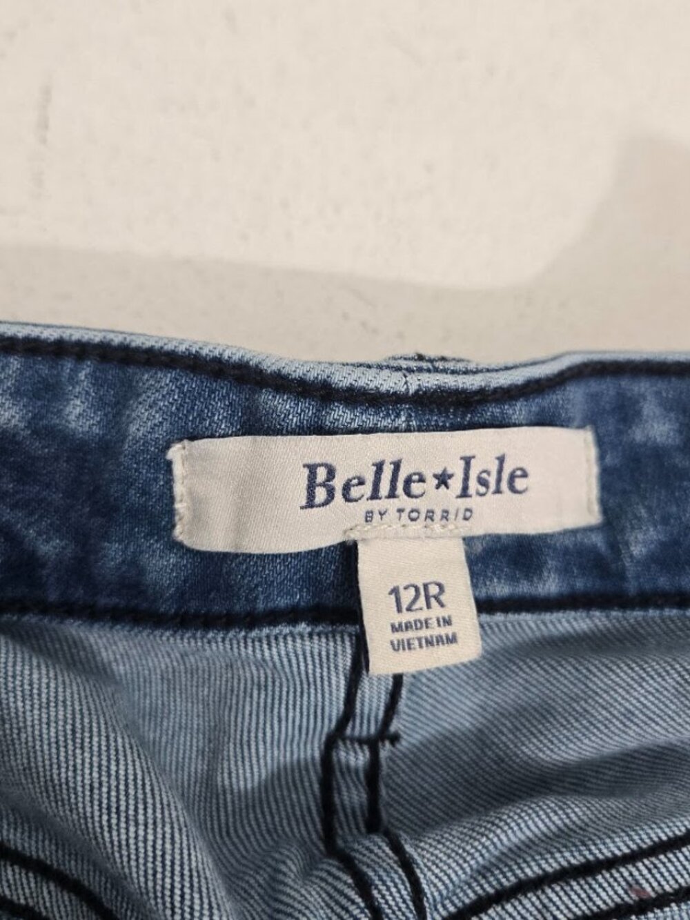 Belle Isle Torrid Blue High Rise Flare Jeans Sz 12R Premium Denim Festival Boho - Picture 5 of 12